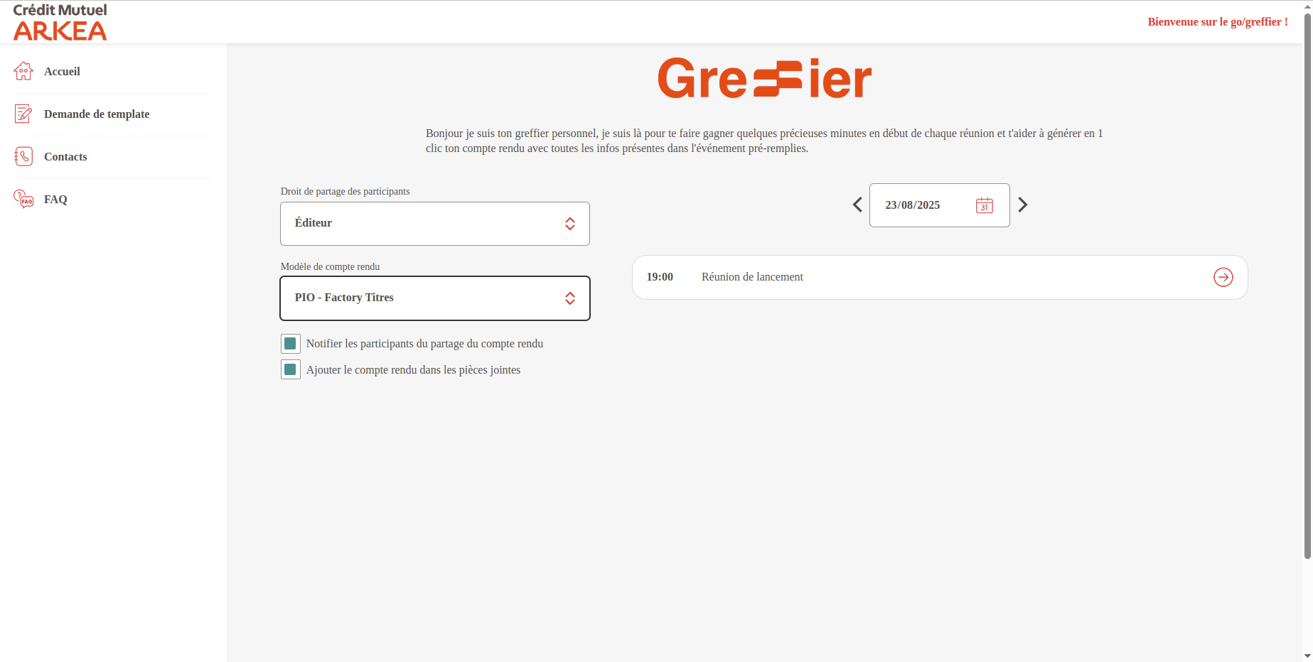 Compte rendu de réunion automatique